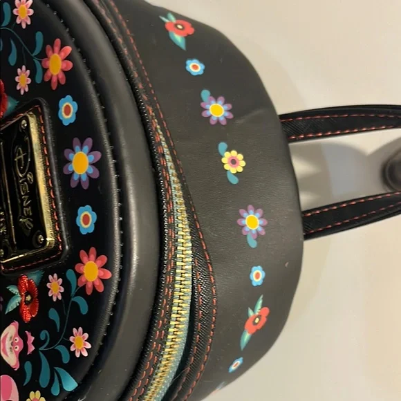 Loungefly Disney Floral Black Backpack - Picture 8 of 14